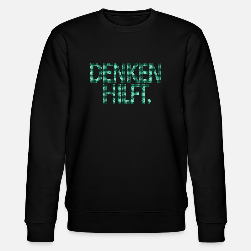 Denken Hilft - Stanley/Stella Unisex Bio-Sweatshirt CHANGER  - Schwarz