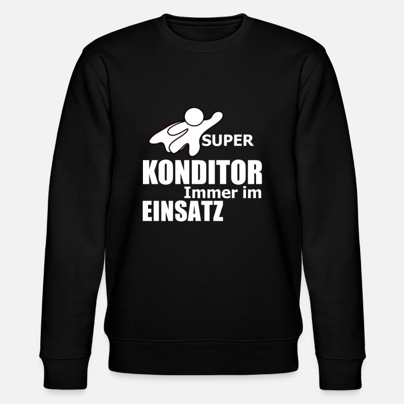 Konditor Beruf Geschenk - Stanley/Stella Unisex Bio-Sweatshirt CHANGER  - Schwarz