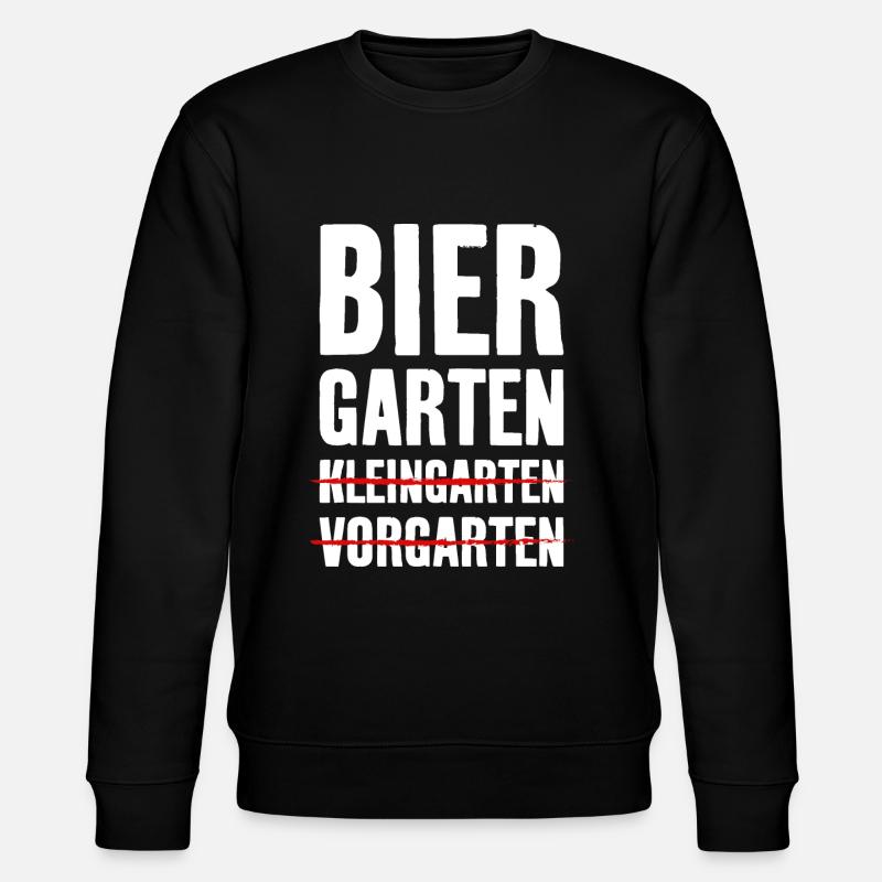 BIERGARTEN KLEINGARTEN GARTEN BIER - Stanley/Stella Unisex Bio-Sweatshirt CHANGER  - Schwarz