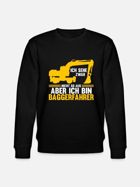 Bagger Fahrer Bagger Bauen Geschenk - Stanley/Stella Unisex Bio-Sweatshirt CHANGER - Schwarz