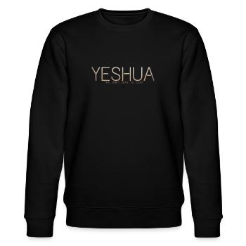 YESHUA vol.3 - Stanley/Stella Unisex Bio-Sweatshirt CHANGER  - Schwarz - Vorne - Nik (191cm) & Marisol (170cm)