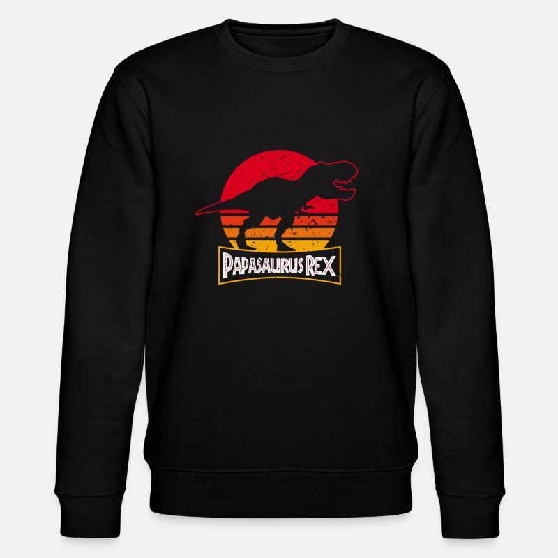 Papasaurus Rex - Père dinosaures - Papa Dino - Sweat bio CHANGER Stanley/Stella Unisexe - noir