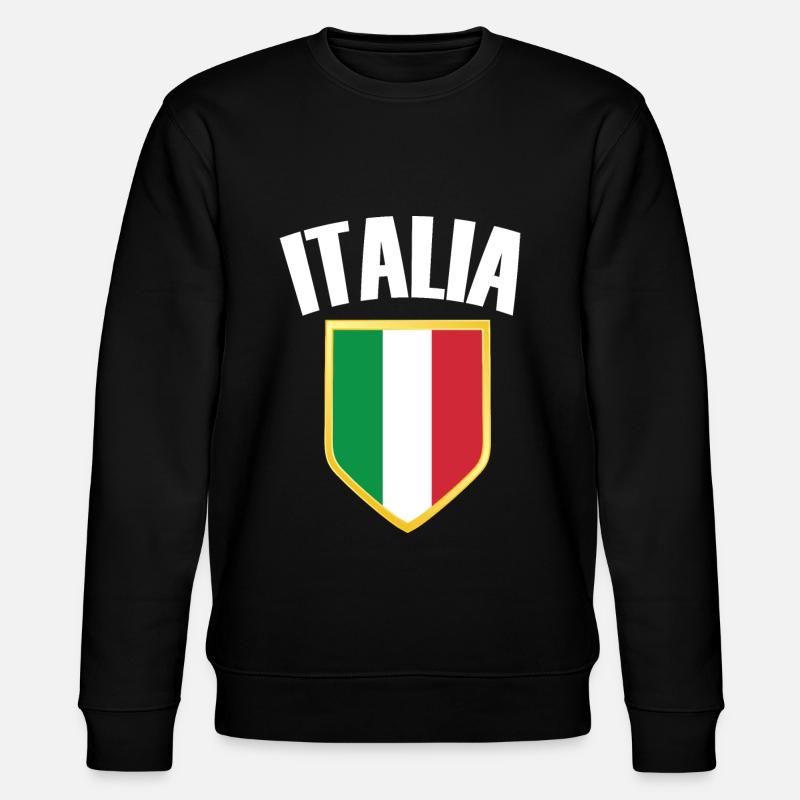 Italia Crest Italie Drapeau - Sweat bio CHANGER Stanley/Stella Unisexe - noir