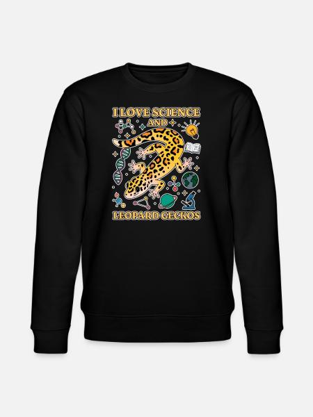 Leopardgecko Spruch Student Leopardgecko Geschenk - Stanley/Stella Unisex Bio-Sweatshirt CHANGER - Schwarz