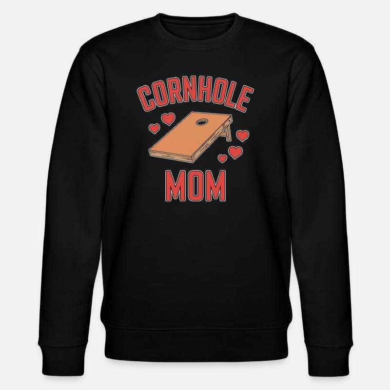 Cornhole Spruch Mama Lustiges Cornhole Geschenk - Stanley/Stella Unisex Bio-Sweatshirt CHANGER  - Schwarz
