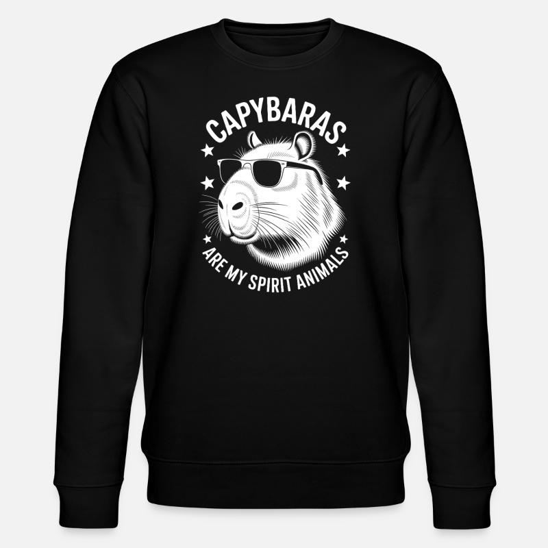Capybara Spruch Lustiges Capybara Geschenk - Stanley/Stella Unisex Bio-Sweatshirt CHANGER  - Schwarz