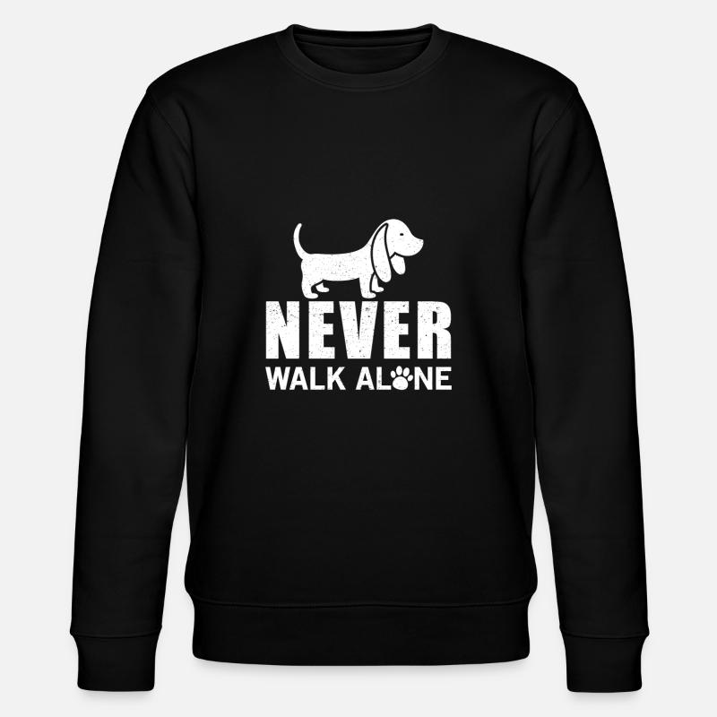 Never walk alone - Stanley/Stella CHANGER Unisex Organic Sweatshirt - black