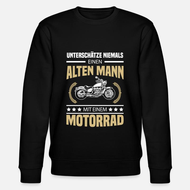 Alter Mann Motorrad - Stanley/Stella Unisex Bio-Sweatshirt CHANGER - Schwarz