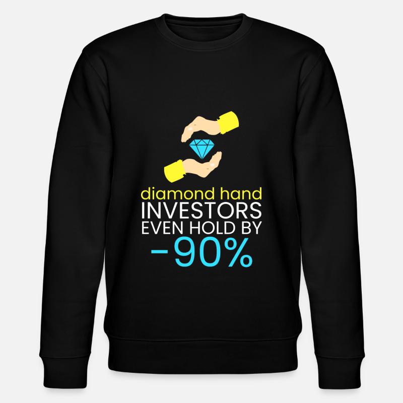 Diamond hands never sell - Stanley/Stella CHANGER Unisex Organic Sweatshirt - black