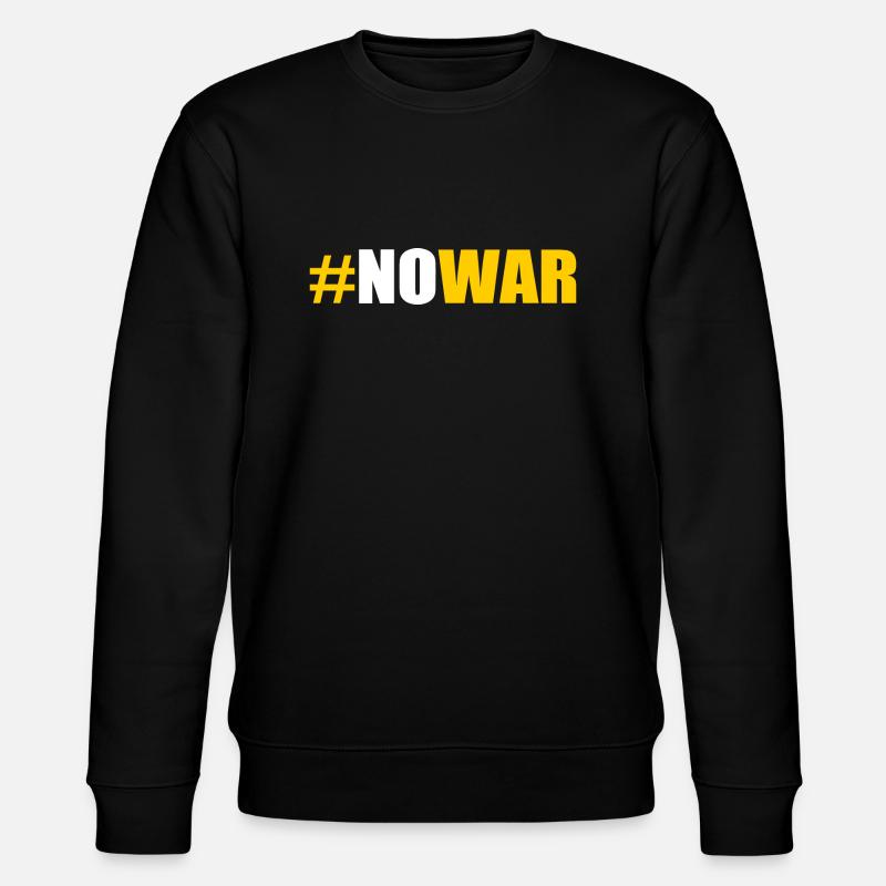 No war - Stanley/Stella CHANGER Unisex Organic Sweatshirt - black