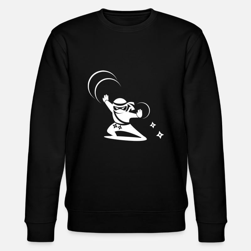 Ninja Sterne Samurai Schulkind Schulanfang - Stanley/Stella Unisex Bio-Sweatshirt CHANGER  - Schwarz