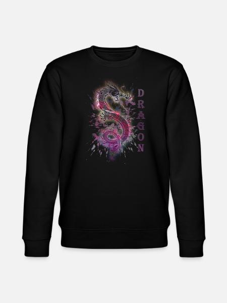 DRAGON DRACHE - Stanley/Stella CHANGER Unisex Organic Sweatshirt - black