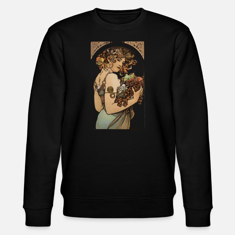 Alfons Mucha - Le Fruit - Sweat bio CHANGER Stanley/Stella Unisexe - noir