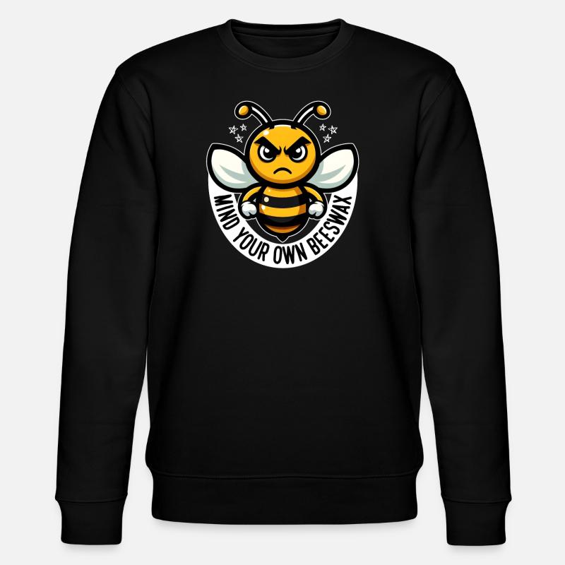 MIND YOUR OWN BEESWAX - Stanley/Stella CHANGER Unisex Organic Sweatshirt - black
