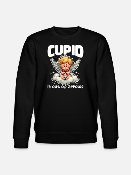 AMOR ER LØBET TØR FOR PILE - VALENTINSDAGSGAVE - Stanley/Stella økologisk unisex-sweatshirt CHANGER - sort