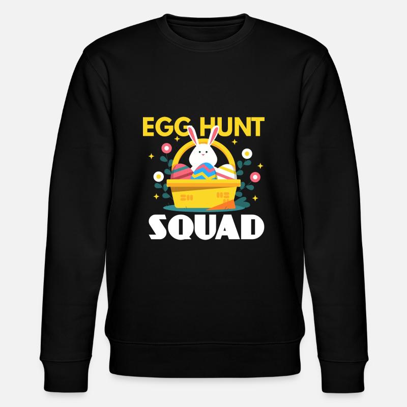 Egg Hunt Squad Osterei - Stanley/Stella Unisex Bio-Sweatshirt CHANGER  - Schwarz