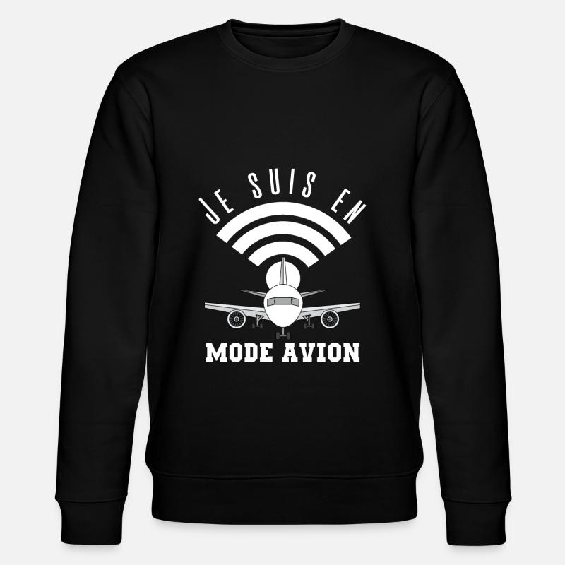 Mode Avion Silencieux - Sweat bio CHANGER Stanley/Stella Unisexe - noir