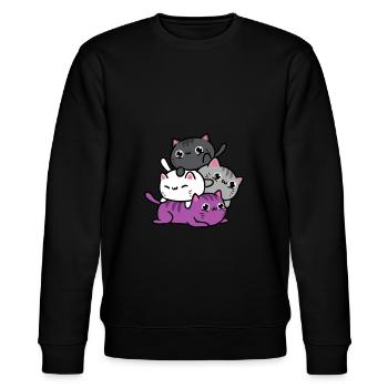 Chats Ace Pride - Sweat bio CHANGER Stanley/Stella Unisexe - noir - Devant - Nik (191cm) & Marisol (170cm)