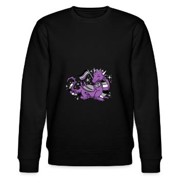 Ace Pride Drachen - Stanley/Stella Unisex Bio-Sweatshirt CHANGER  - Schwarz - Vorne - Nik (191cm) & Marisol (170cm)