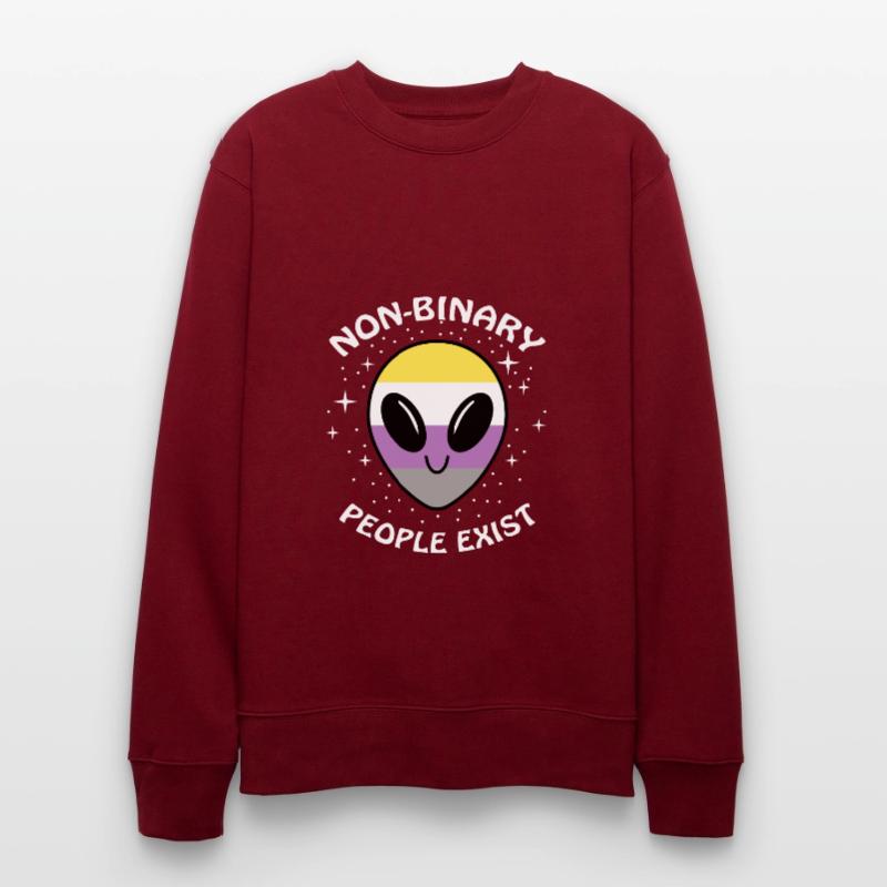 Non-Binary People Exist Nonbinary Pride Stanley/Stella Unisex Bio-Sweatshirt CHANGER 