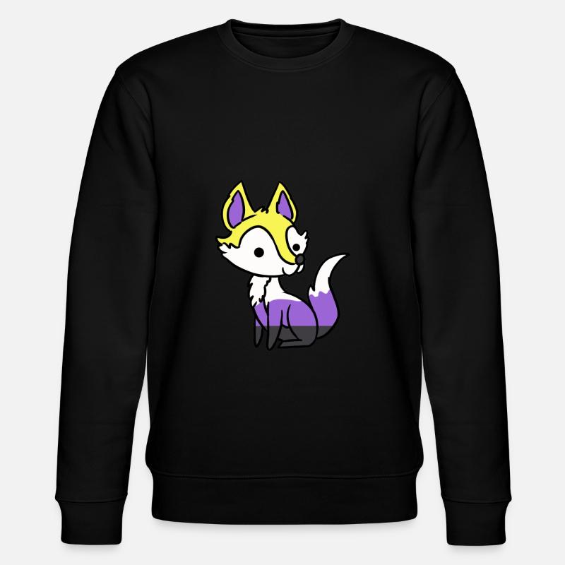 Nonbinary Fox Nonbinary Pride - Stanley/Stella CHANGER Unisex Organic Sweatshirt - black