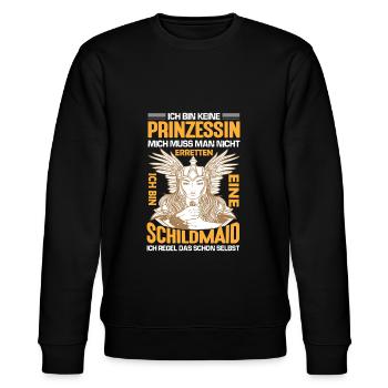 Not a princess but a shield maid robber's daughter - Stanley/Stella CHANGER Unisex Organic Sweatshirt - black - Front - Nik (191cm) & Marisol (170cm)