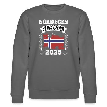 Voyage de pêche en Norvège 2025 - Sweat bio CHANGER Stanley/Stella Unisexe - charbon - Devant - Nik (191cm) & Marisol (170cm)