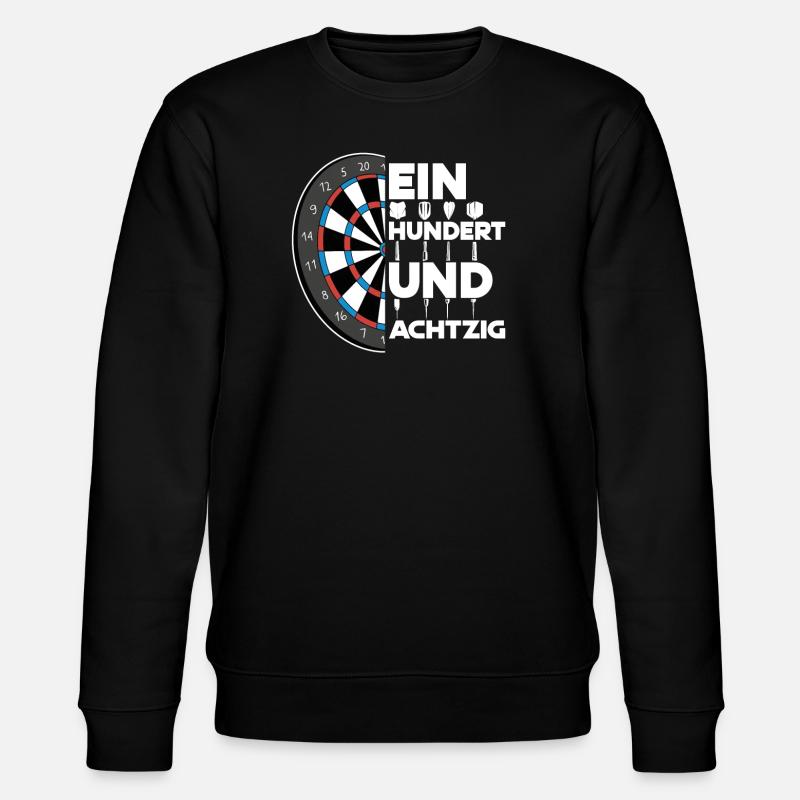 180 Darts Funny Darts - Stanley/Stella CHANGER Unisex Organic Sweatshirt - black
