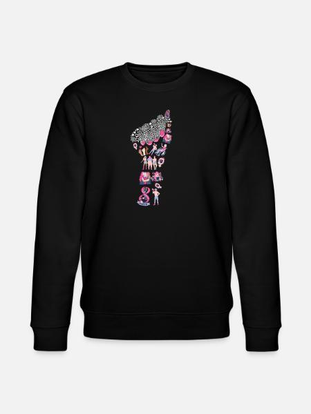 Women's Day Icon Hand - Stanley/Stella CHANGER Unisex Organic Sweatshirt - black