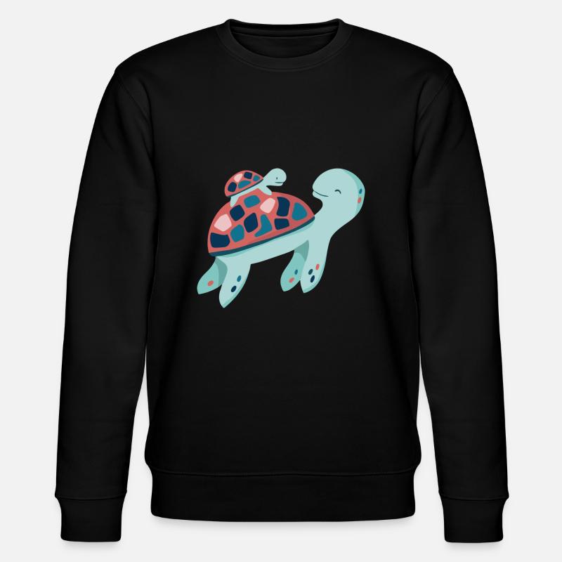 Schildkröte - Stanley/Stella Unisex Bio-Sweatshirt CHANGER  - Schwarz