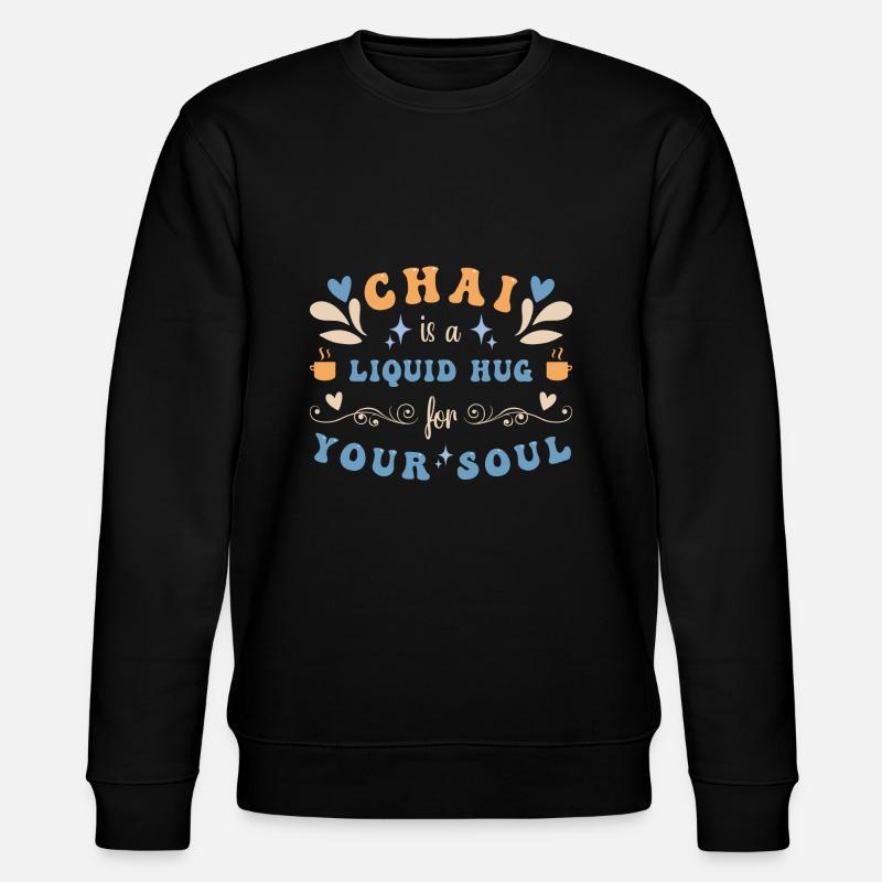 Chai Latte Tee trinken Teetrinker - Stanley/Stella Unisex Bio-Sweatshirt CHANGER  - Schwarz