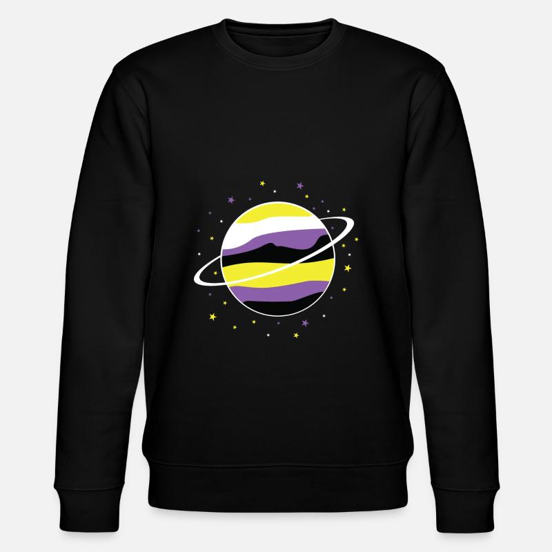 Nonbinary Planet Nonbinary Pride - Stanley/Stella CHANGER Unisex Organic Sweatshirt - black