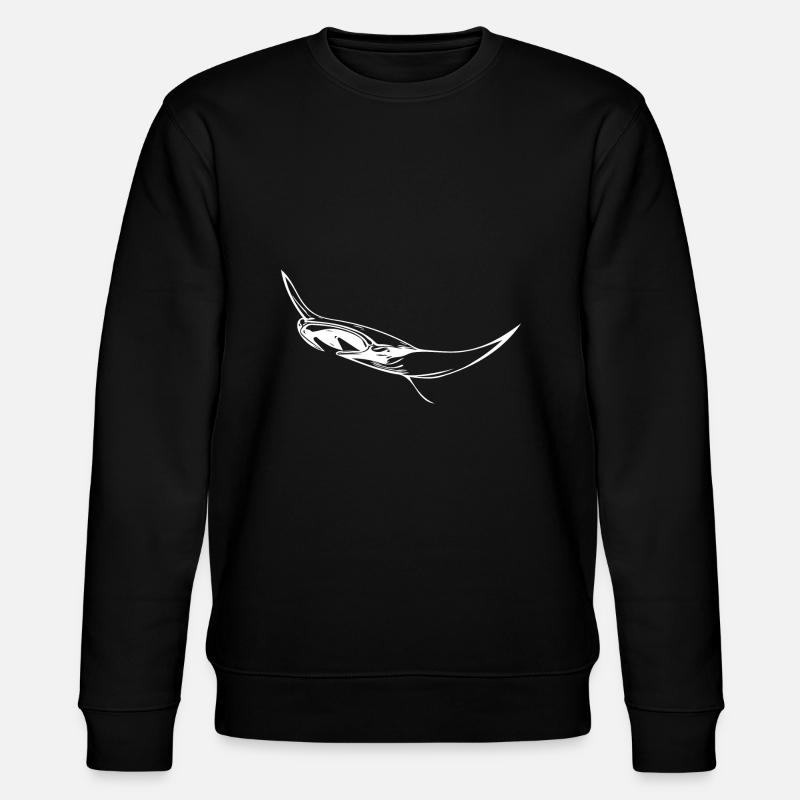 Elegant floating manta rays - Stanley/Stella CHANGER Unisex Organic Sweatshirt - black