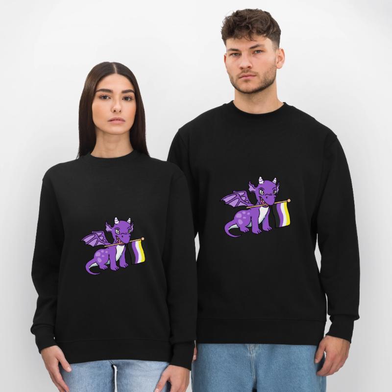 Nonbinary Pride Drache Nonbinary Pride Stanley/Stella Unisex Bio-Sweatshirt CHANGER 