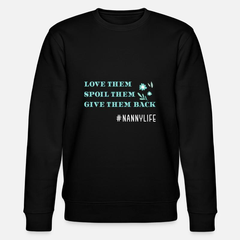 Nounou Baby-sitter Assistante maternelle - Sweat bio CHANGER Stanley/Stella Unisexe - noir