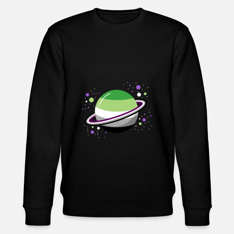 Asexueller Aromantischer Weltraumplanet - Stanley/Stella Unisex Bio-Sweatshirt CHANGER  - Schwarz