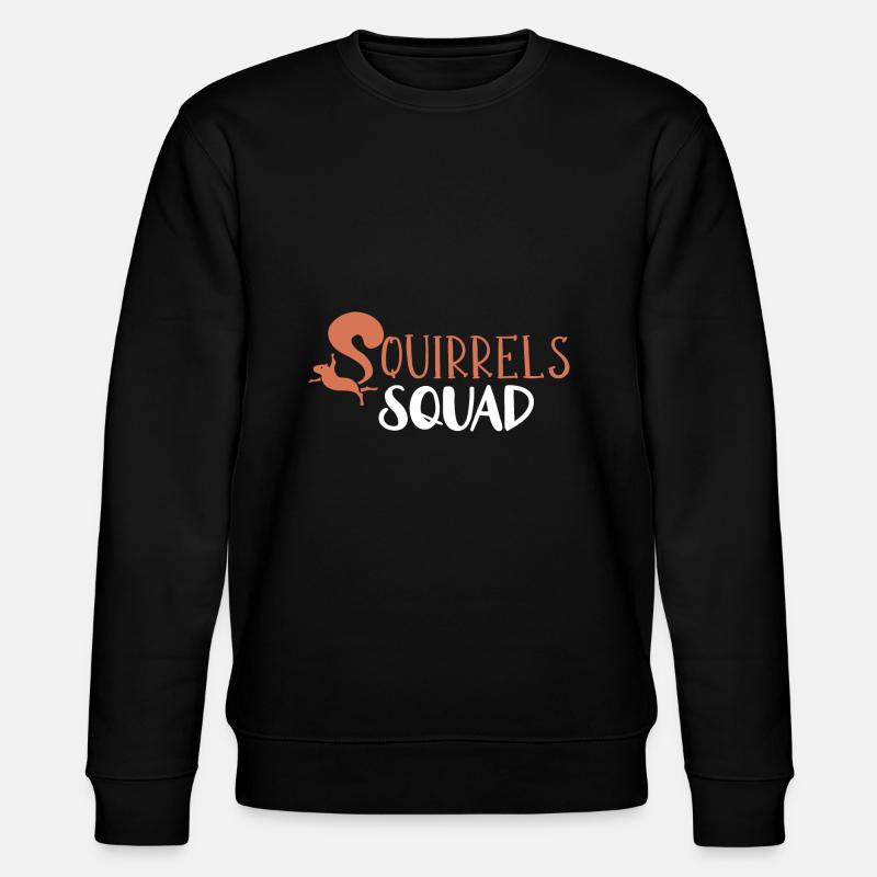 Eichhörnchen - Stanley/Stella Unisex Bio-Sweatshirt CHANGER  - Schwarz