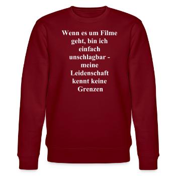 Das ideale Geschenk für jeden Filmfan - Stanley/Stella Unisex Bio-Sweatshirt CHANGER  - Burgunderrot - Vorne - Nik (191cm) & Marisol (170cm)