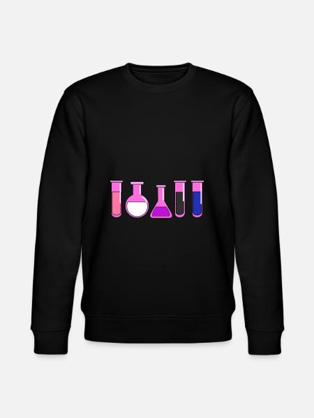 Genderfluid Pride Test Tubes - Stanley/Stella CHANGER Unisex Organic Sweatshirt - black
