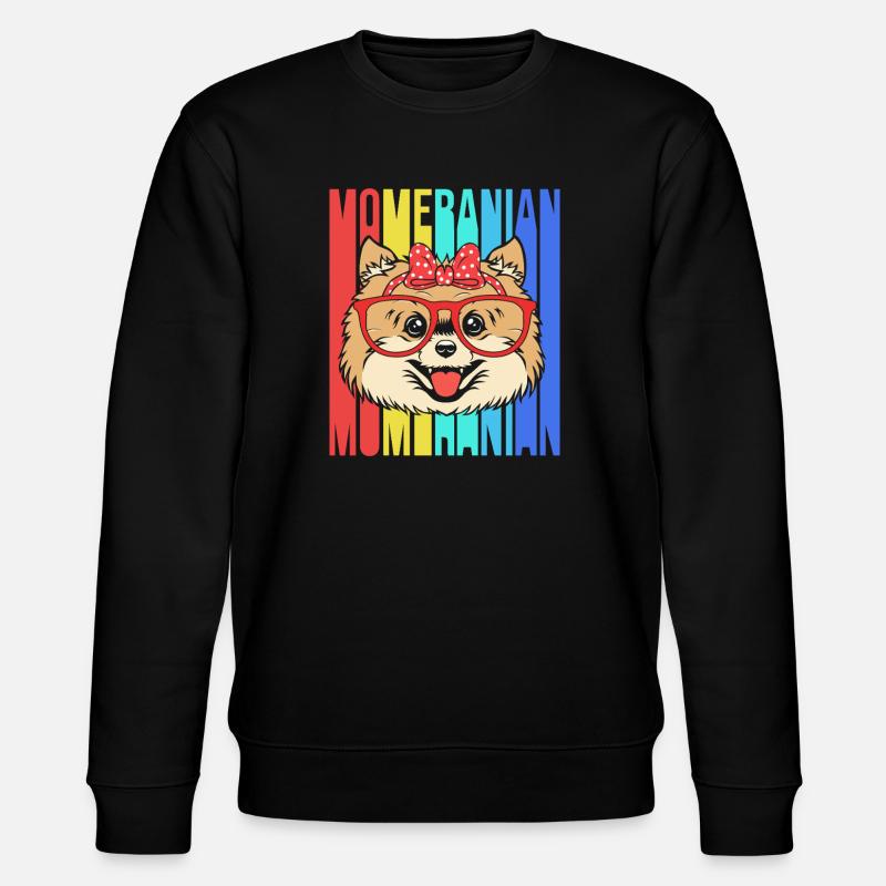 Zwergspitz Pomeranian Mama - Stanley/Stella Unisex Bio-Sweatshirt CHANGER  - Schwarz