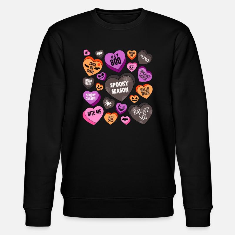 Halloween-Herzen. - Stanley/Stella Unisex Bio-Sweatshirt CHANGER  - Schwarz