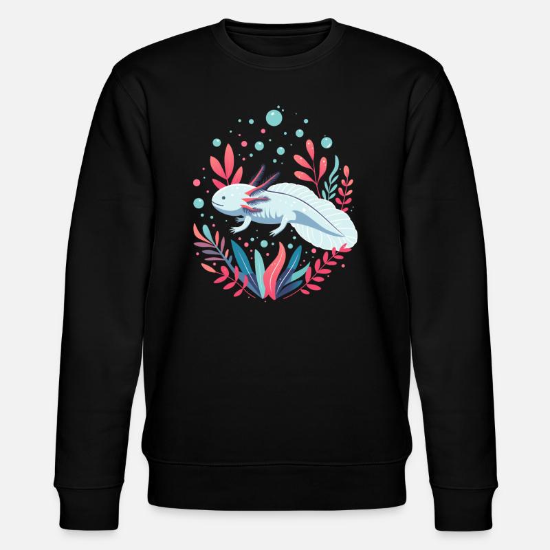 Axolotl - Stanley/Stella CHANGER Unisex Organic Sweatshirt - black