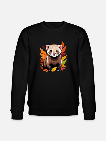 Niedliches Frettchen - Stanley/Stella Unisex Bio-Sweatshirt CHANGER - Schwarz