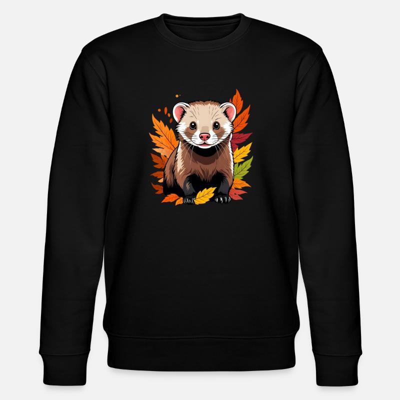 Niedliches Frettchen - Stanley/Stella Unisex Bio-Sweatshirt CHANGER  - Schwarz