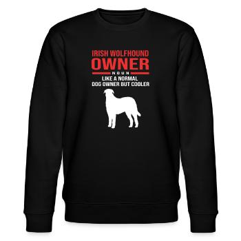 Irischer Wolfshund - Stanley/Stella Unisex Bio-Sweatshirt CHANGER  - Schwarz - Vorne - Nik (191cm) & Marisol (170cm)