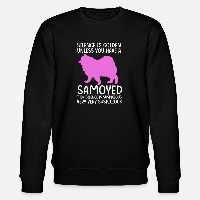 Samojede Hund Samoyed - Stanley/Stella Unisex Bio-Sweatshirt CHANGER  - Schwarz