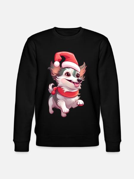 Xmas Paw Delight - Stanley/Stella CHANGER Unisex Organic Sweatshirt - black