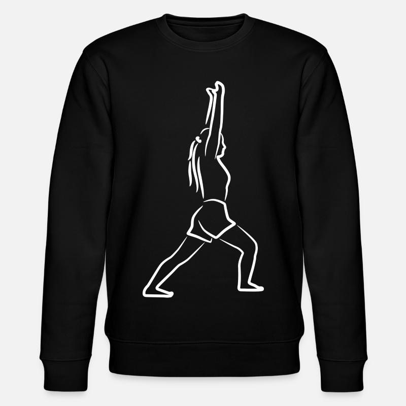 Yogini Skizze - Stanley/Stella Unisex Bio-Sweatshirt CHANGER  - Schwarz