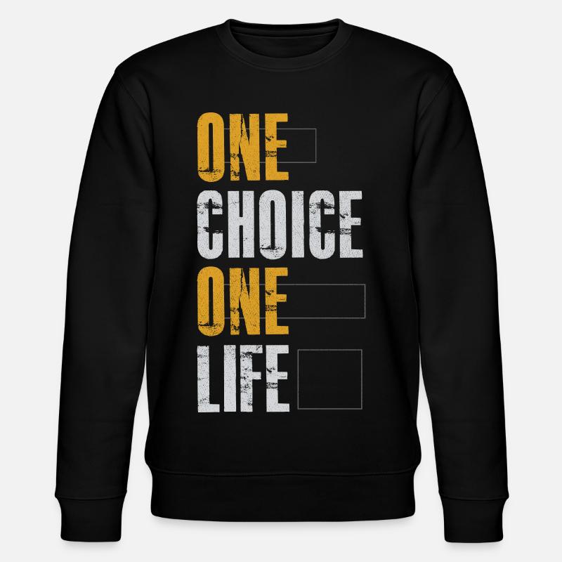 Eine Wahl, ein Leben - Stanley/Stella Unisex Bio-Sweatshirt CHANGER  - Schwarz