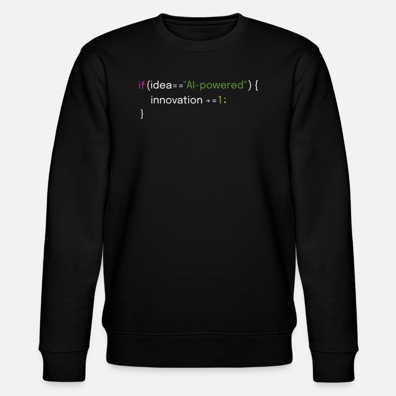 Innovations- und AI-Coding-Design - Stanley/Stella Unisex Bio-Sweatshirt CHANGER  - Schwarz